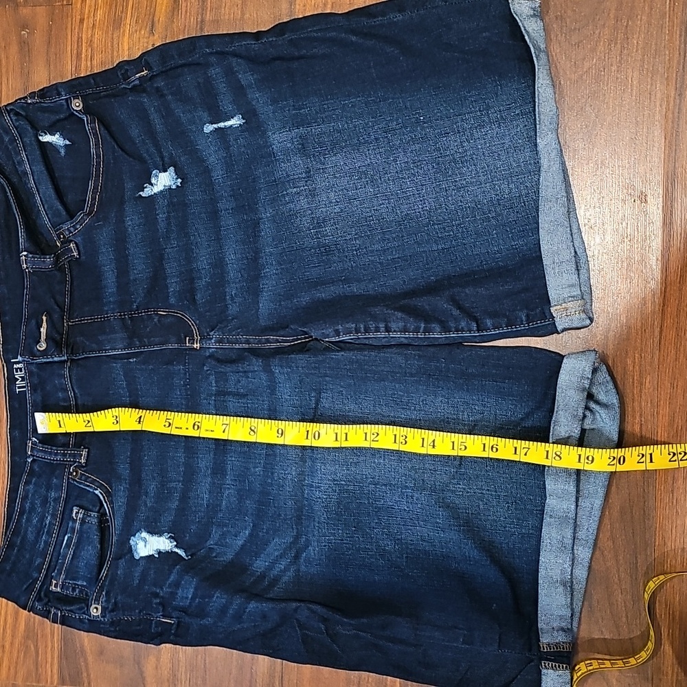 Time and Tru Women's Dark Blue Denim Shorts